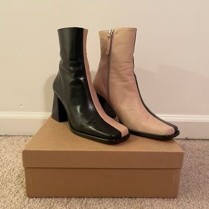 Black & Beige Bicolor ALOHAS Boots - Size 10
